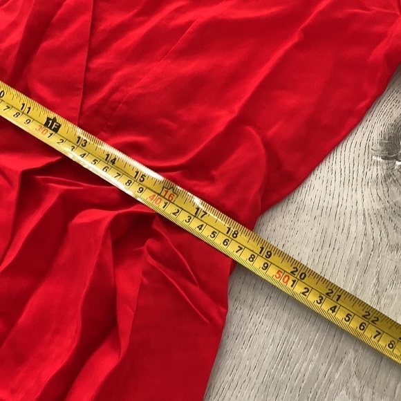 H&M Red Jacquard Weave Snake Faux Wrap Print Red‎ Long Dress Size 8 - Picture 11 of 15